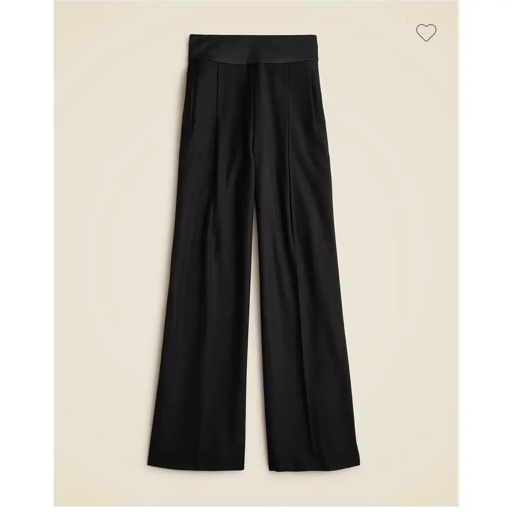 J. Crew collection wide-leg Tollegno 1900‎ Italian tuxedo wool pleated pants 10T